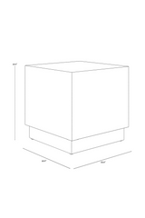 Modern European furniture - Etched Antique Brass Side Table - www.oroa.com