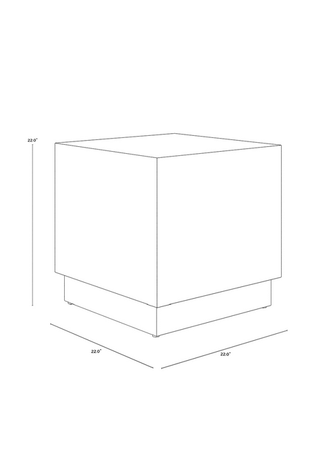 Modern European furniture - Etched Antique Brass Side Table - www.oroa.com