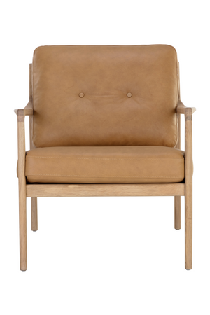 Button-Tufted Leather Lounge Chair | Splendido Gilmore