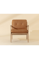Modern European furniture - Button-Tufted Leather Lounge Chair - www.oroa.com