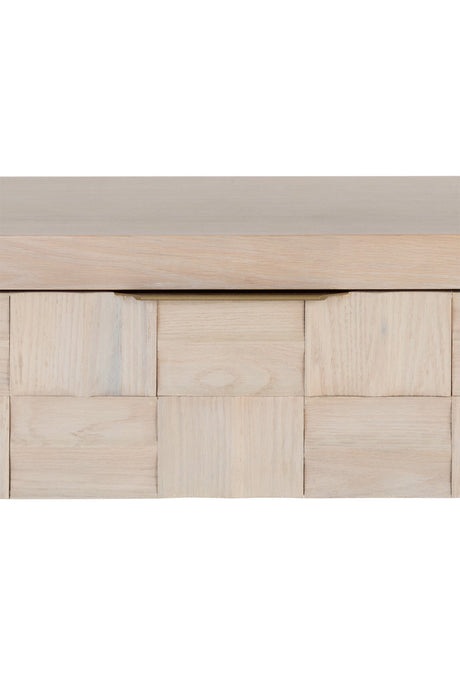 Modern European furniture - Light Oak Wood-Tile Nightstand - www.oroa.com
