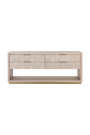 Oak Wood Tile 4-Drawer Dresser by Splendido Akava