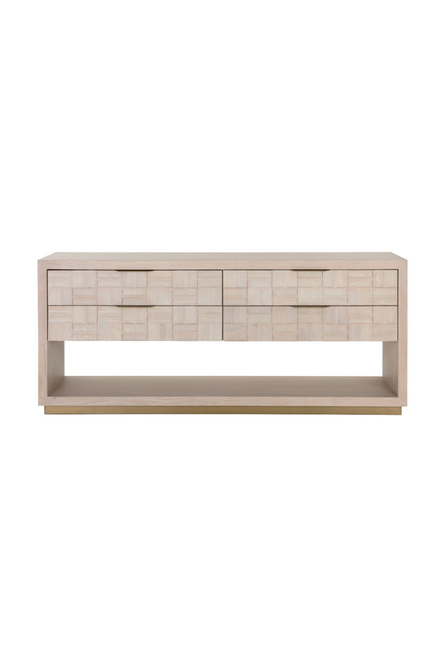 Modern European furniture - Oak Wood Tile 4-Drawer Dresser - www.oroa.com