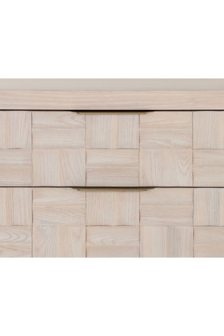 Modern European furniture - Oak Wood Tile 4-Drawer Dresser - www.oroa.com