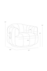 Modern European furniture - Oak Base Barrel Swivel Armchair - www.oroa.com