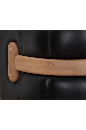 Oak Base Barrel Swivel Armchair | Splendido Tadeo