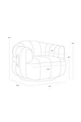 Modern European furniture - Oak Base Barrel Swivel Armchair - www.oroa.com