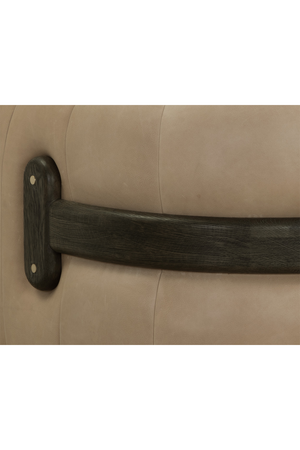 Oak Base Barrel Swivel Armchair | Splendido Tadeo