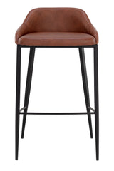 Modern European furniture - Low-Back Leather Look Bar Stool - www.oroa.com