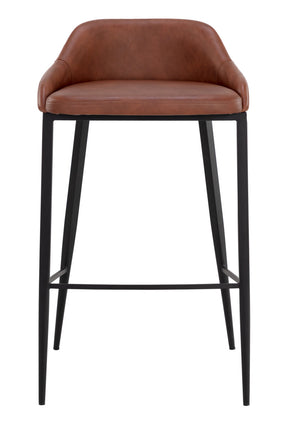 Low-Back Leather Look Bar Stool by Splendido Astra Barstool, alternate view 3