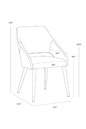 Modern European furniture - Monochromatic Leather Dining Chair - www.oroa.com