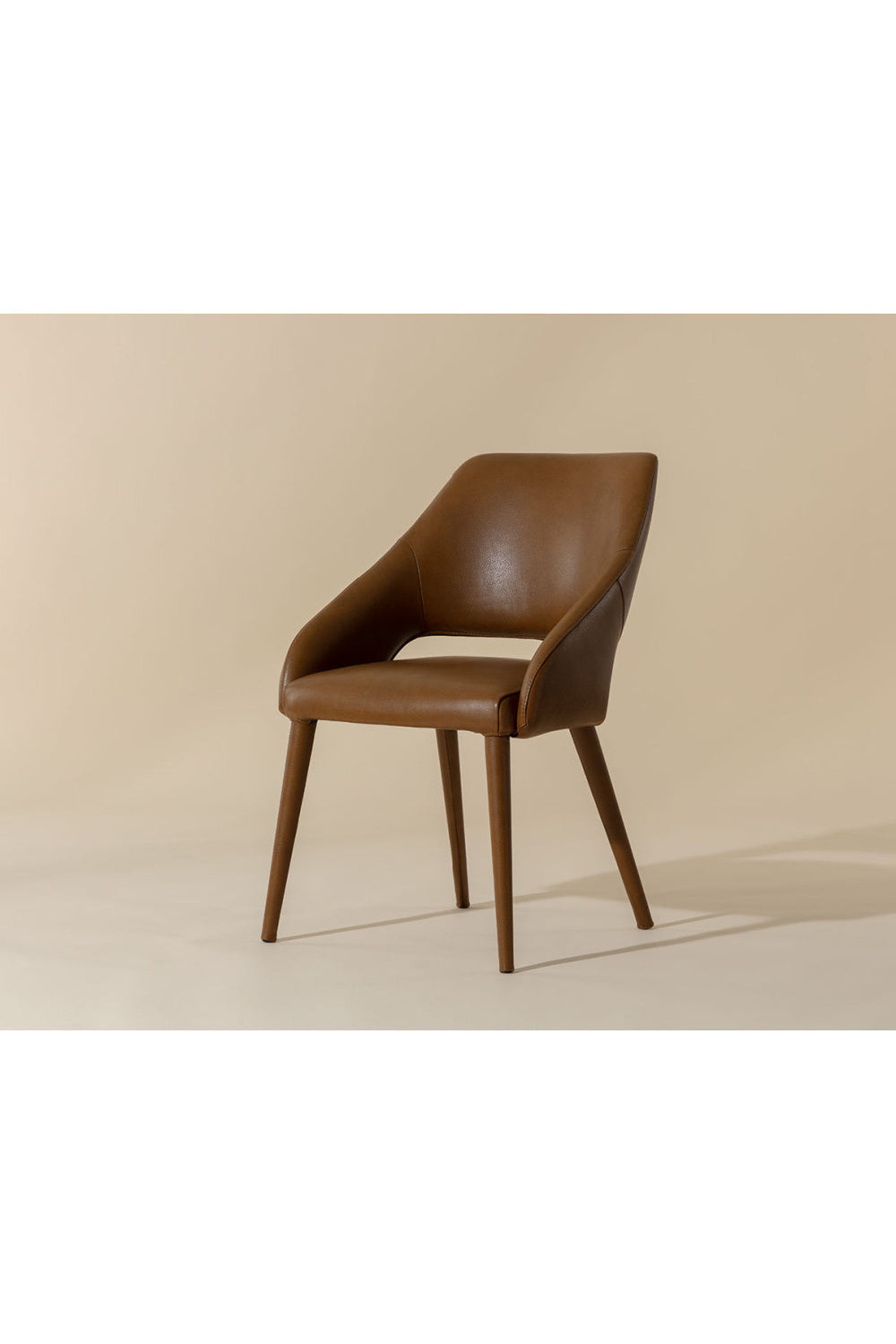 Modern European furniture - Monochromatic Leather Dining Chair - www.oroa.com