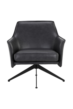 Swivel Leather Lounge Chair | Splendido Crosby