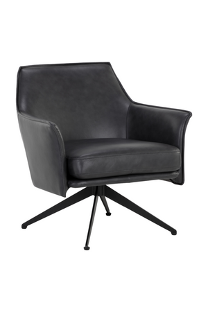 Swivel Leather Lounge Chair | Splendido Crosby