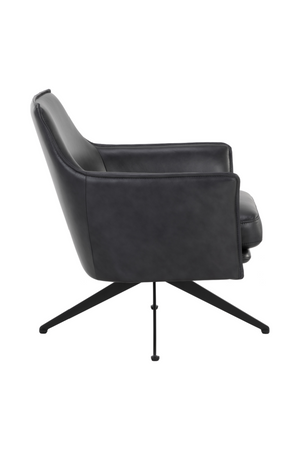 Swivel Leather Lounge Chair | Splendido Crosby