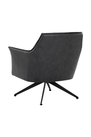 Swivel Leather Lounge Chair | Splendido Crosby
