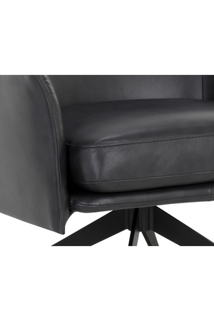 Swivel Leather Lounge Chair | Splendido Crosby