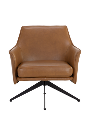 Swivel Leather Lounge Chair | Splendido Crosby