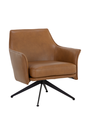 Swivel Leather Lounge Chair | Splendido Crosby