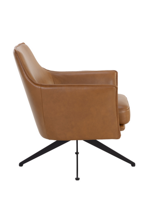 Swivel Leather Lounge Chair | Splendido Crosby