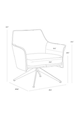 Modern European furniture - Swivel Leather Lounge Chair - www.oroa.com
