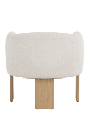 Cream Fabric Curved Lounge Chair | Splendido Trine