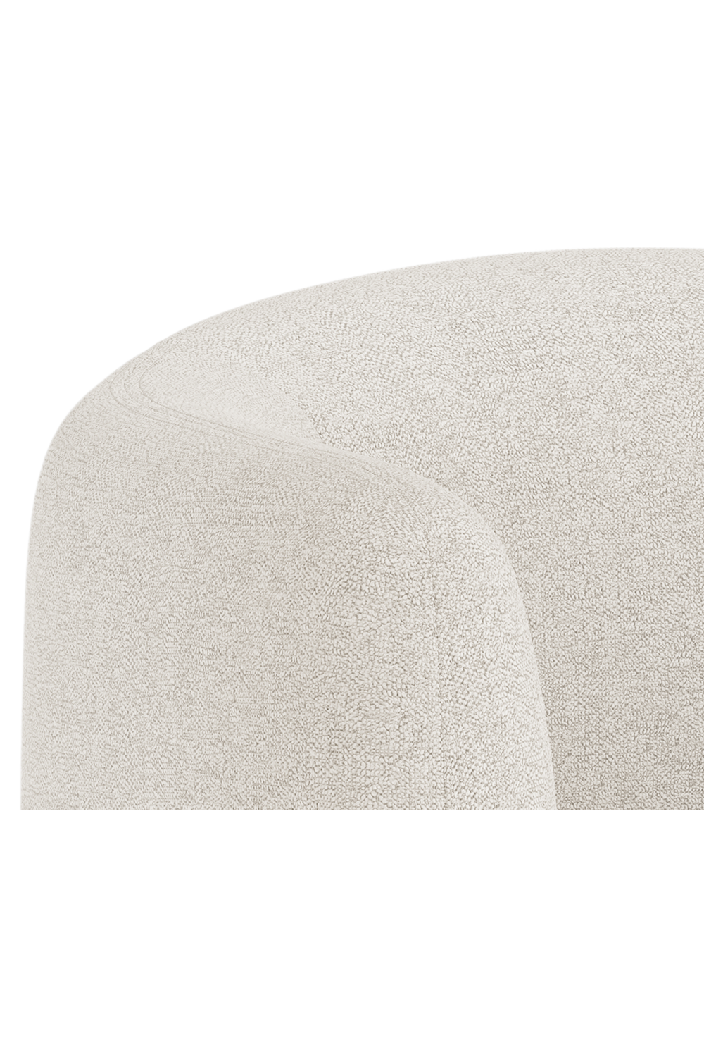 Cream Fabric Curved Lounge Chair | Splendido Trine
