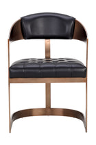 Modern European furniture - Antique Brass Framed Dining Chair - www.oroa.com