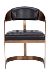 Modern European furniture - Antique Brass Framed Dining Chair - www.oroa.com