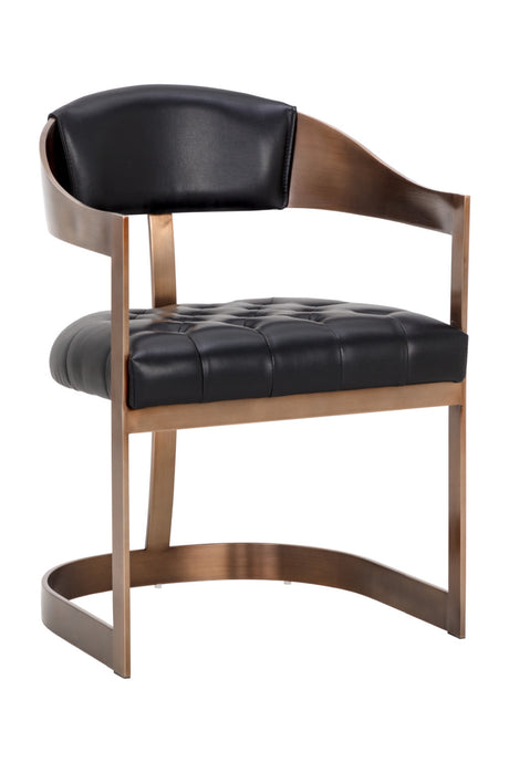 Modern European furniture - Antique Brass Framed Dining Chair - www.oroa.com