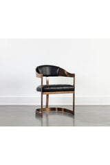 Modern European furniture - Antique Brass Framed Dining Chair - www.oroa.com