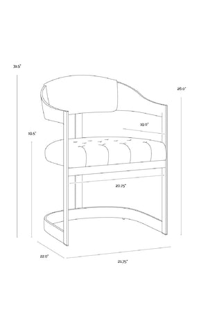 Antique Brass Framed Dining Chair | Splendido Beaumont | Oroa.com