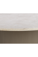 Modern European furniture - Taupe Leather Look Dining Table  - www.oroa.com