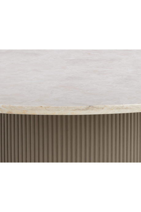 Modern European furniture - Taupe Leather Look Dining Table  - www.oroa.com