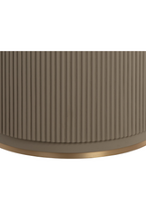 Modern European furniture - Taupe Leather Look Dining Table  - www.oroa.com