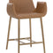 Modern European furniture - Leather-Look Channeled Arm Counter Stool - www.oroa.com