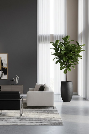 Modern European furniture - Black Concrete Indoor/Outdoor Planter - www.oroa.com