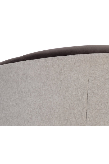 Modern European furniture - Gray Barrel-Back Dining Chair - www.oroa.com