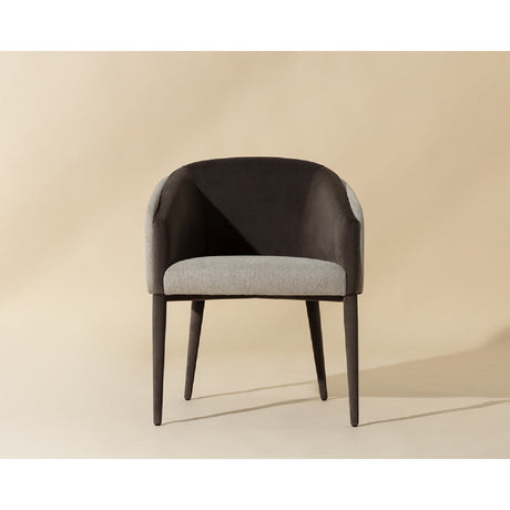 Modern European furniture - Gray Barrel-Back Dining Chair - www.oroa.com