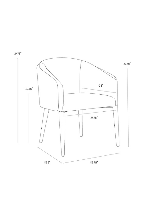 Modern European furniture - Gray Barrel-Back Dining Chair - www.oroa.com