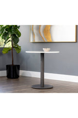 Modern European furniture - Round White Marble Bistro Table - www.oroa.com