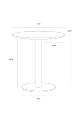 Modern European furniture - Round White Marble Bistro Table - www.oroa.com