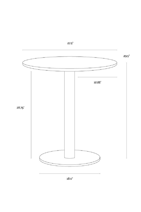 Modern European furniture - Round White Marble Bistro Table - www.oroa.com