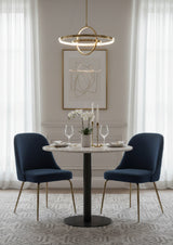 Modern European furniture - Round White Marble Bistro Table - www.oroa.com