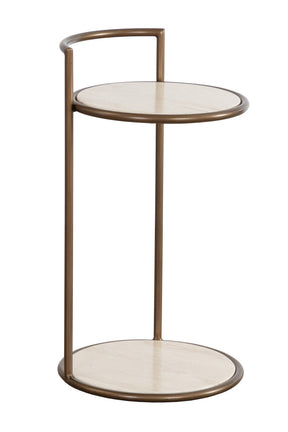 Gold Frame Indoor/Outdoor End Table by Splendido Parga Outdoor Side Table