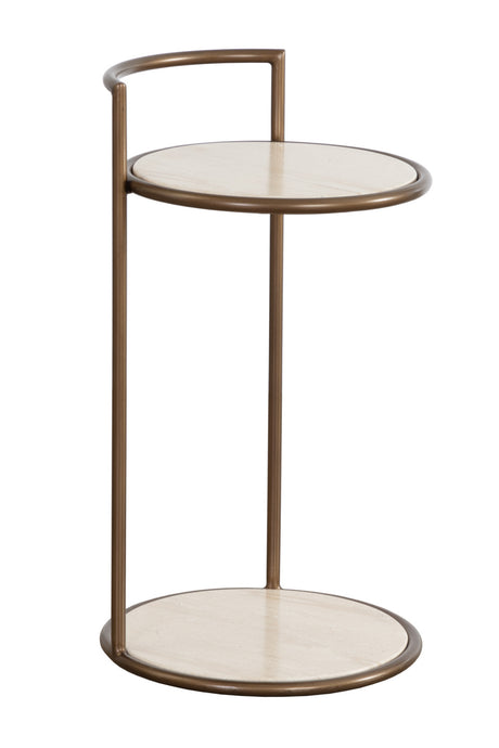Modern European furniture - Gold Frame Indoor/Outdoor End Table - www.oroa.com