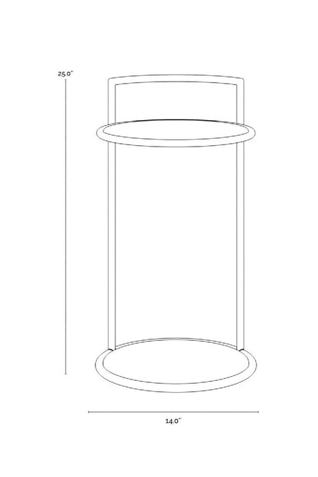 Modern European furniture - Gold Frame Indoor/Outdoor End Table - www.oroa.com