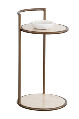 Modern European furniture - Gold Frame Indoor/Outdoor End Table - www.oroa.com