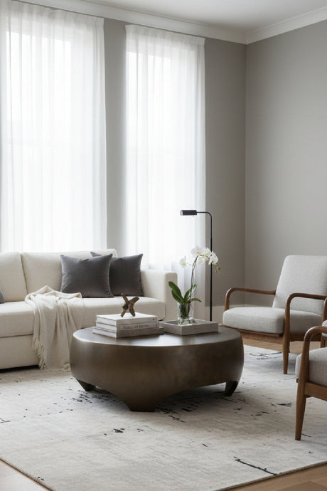 Modern European furniture - Round Indoor/Outdoor Coffee Table with Open Arches - www.oroa.com