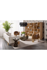 Modern European furniture - Round Indoor/Outdoor Coffee Table with Open Arches - www.oroa.com